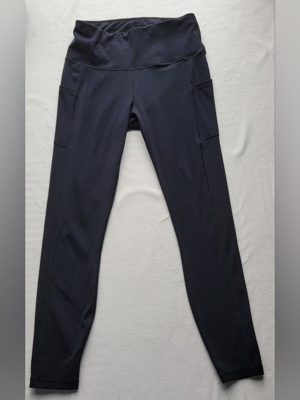 Amazon Black High-Rise Leggings with Side Pockets